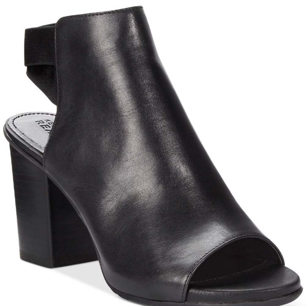 Black peep toe booties